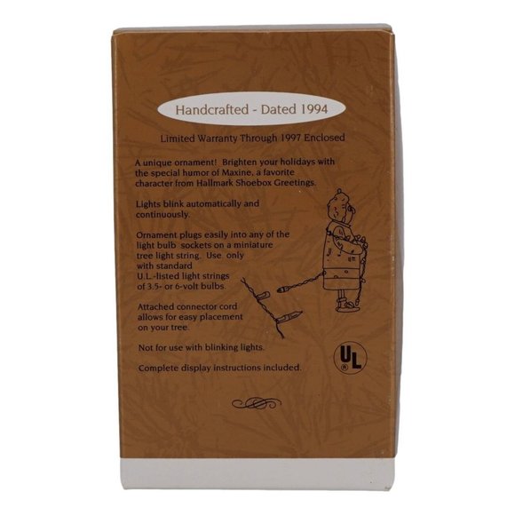 Hallmark Keepsake Ornament Maxine Blinking Lights MAGIC - Handcrafted 1994 - Picture 7 of 8